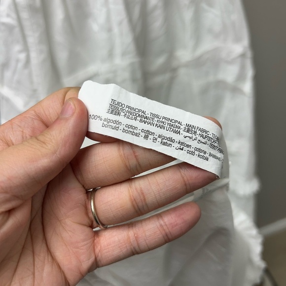 Zara White Maxi Tiered Ruffled Dress - Picture 7 of 7